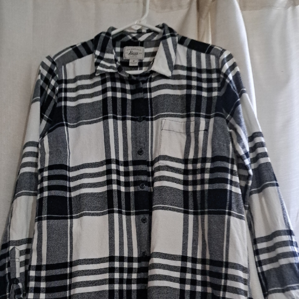Plaid Black and White Men's Shirt